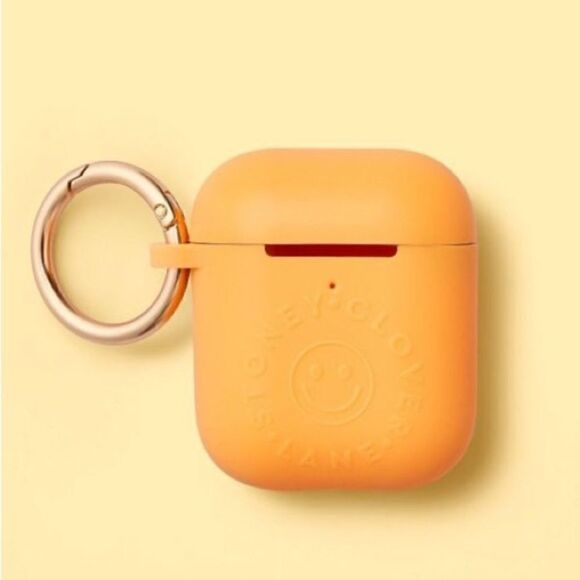 STONEY Clover Lane For Target Orange Smiley Face Ear Bud Cover - Picture 1 of 9